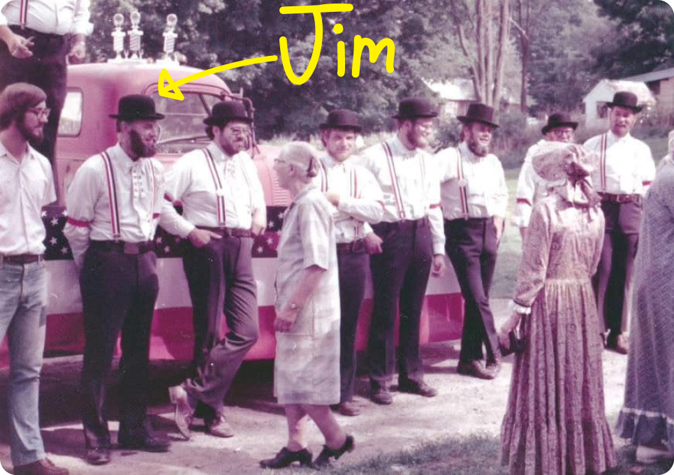 Jim Ellis in 1976 Bicentennial Beard Contest